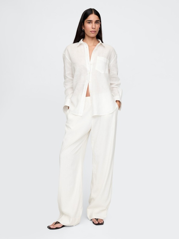 GAP Λινό πουκάμισο υπερμεγέθους μεγάλο πουκάμισο GAP