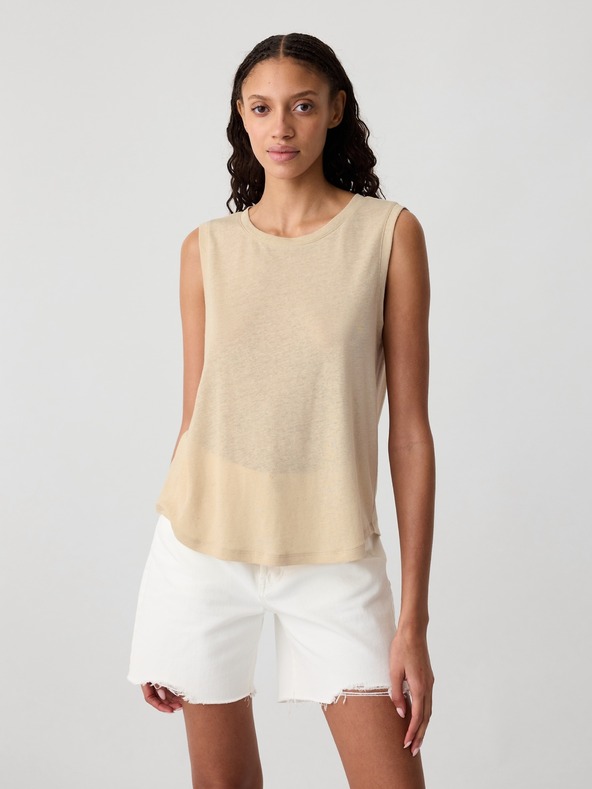 GAP Linen Top without Sleeves GAP