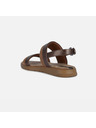Geox Καφέ γυναικεία σανδάλια με δερμάτινες λεπτομέρειες Geox Dandra
