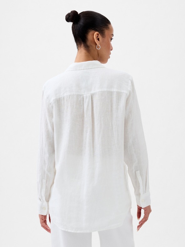 GAP Λινό πουκάμισο με λογότυπο GAP