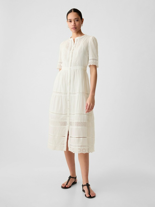 GAP Δαντελένιο midi φόρεμα GAP