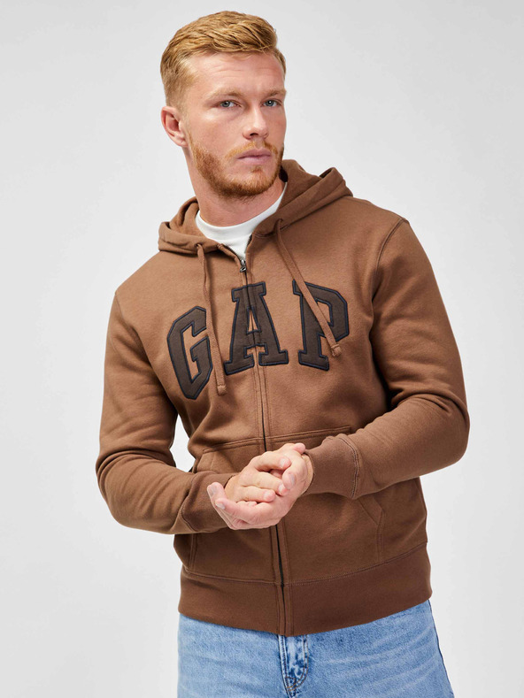 GAP Φούτερ με λογότυπο και κουκούλα fleece GAP