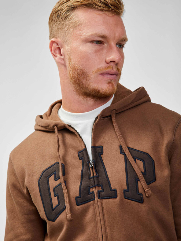 GAP Φούτερ με λογότυπο και κουκούλα fleece GAP
