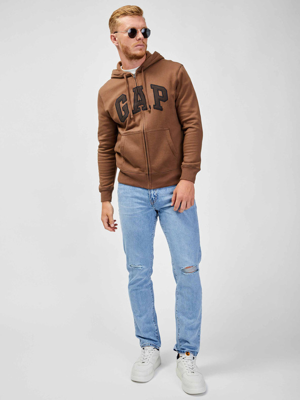 GAP Φούτερ με λογότυπο και κουκούλα fleece GAP