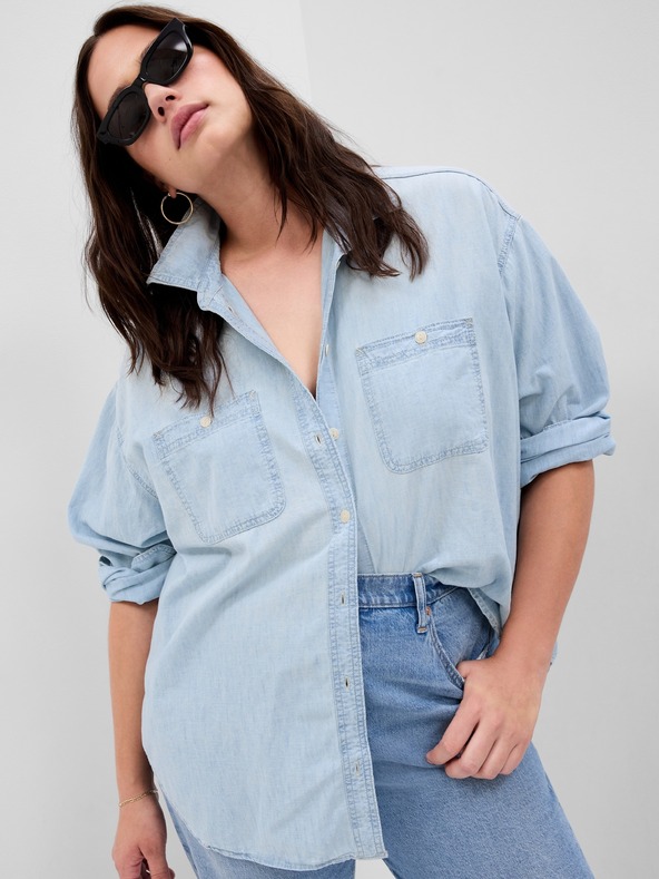 GAP Chambray Oversized πουκάμισο Big Shirt GAP