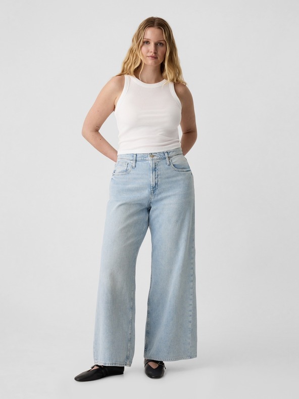 GAP Τζιν παντελόνι Wide Leg με ψηλή μέση GAP