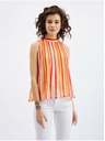 Orsay Ροζ-πορτοκαλί γυναικεία ριγέ μπλούζα ORSAY