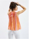 Orsay Ροζ-πορτοκαλί γυναικεία ριγέ μπλούζα ORSAY