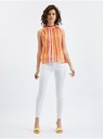 Orsay Ροζ-πορτοκαλί γυναικεία ριγέ μπλούζα ORSAY