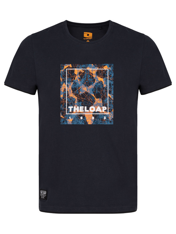 Loap Σκούρο μπλε ανδρικό εμπριμέ πουκάμισο LOAP BOHOUS