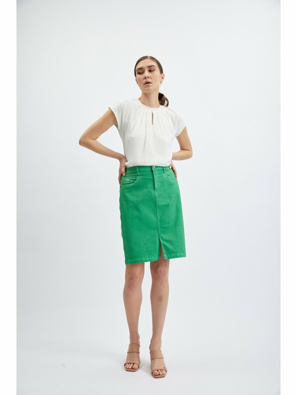 Orsay Πράσινη γυναικεία τζιν φούστα ORSAY