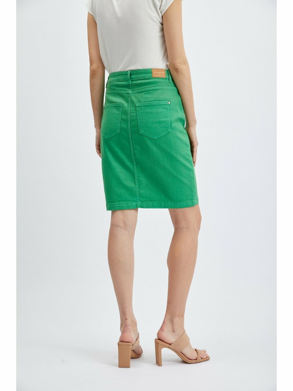 Orsay Πράσινη γυναικεία τζιν φούστα ORSAY