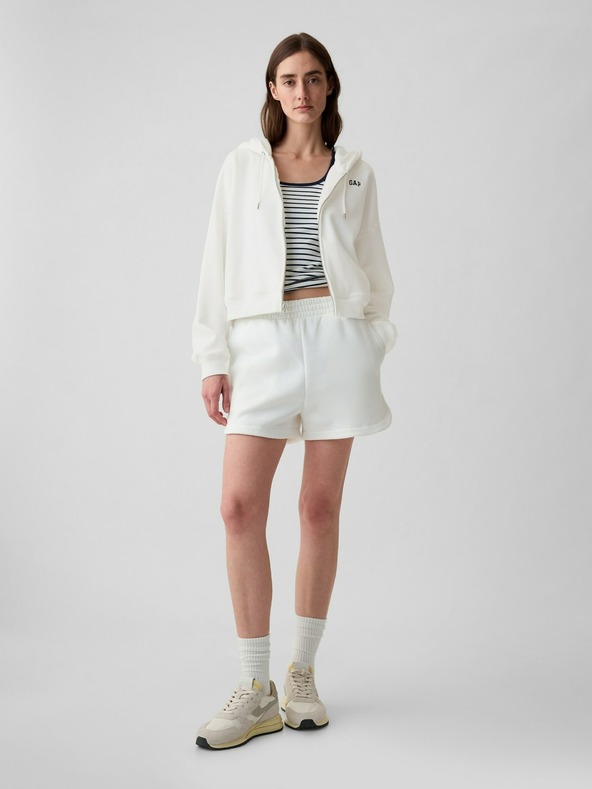 GAP Κοντή μπλούζα φούτερ με κουκούλα GAP