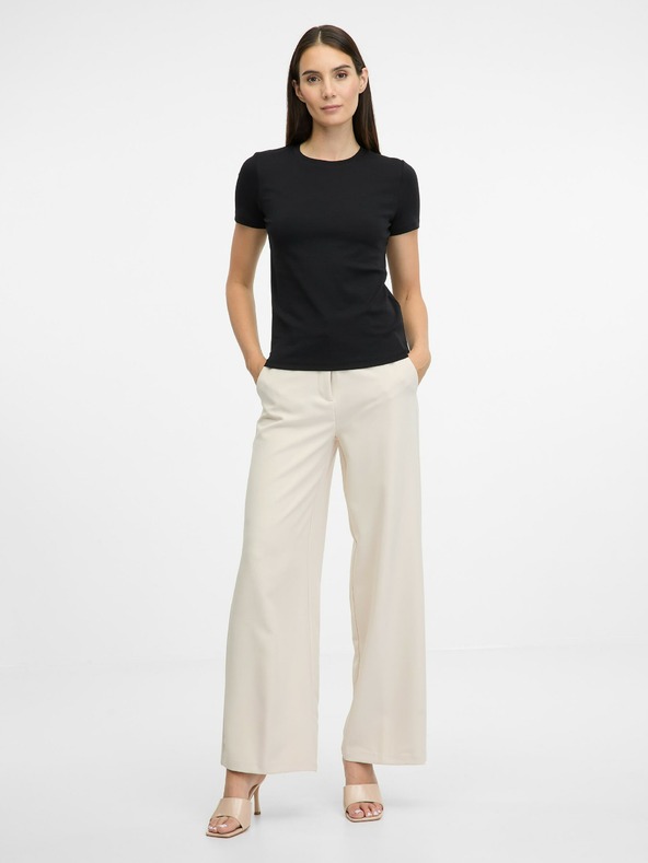 Orsay Μαύρο γυναικείο κοντομάνικο μπλουζάκι ORSAY