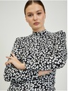 Orsay Λευκό και μαύρο γυναικείο πουκάμισο με σχέδιο ORSAY Paisy