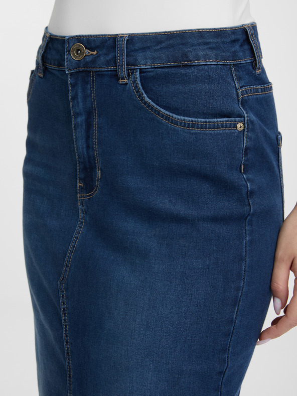 Orsay Μπλε γυναικεία φούστα με τζιν μανίκι ORSAY