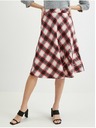 Orsay ORSAY Κόκκινη γυναικεία καρό φούστα