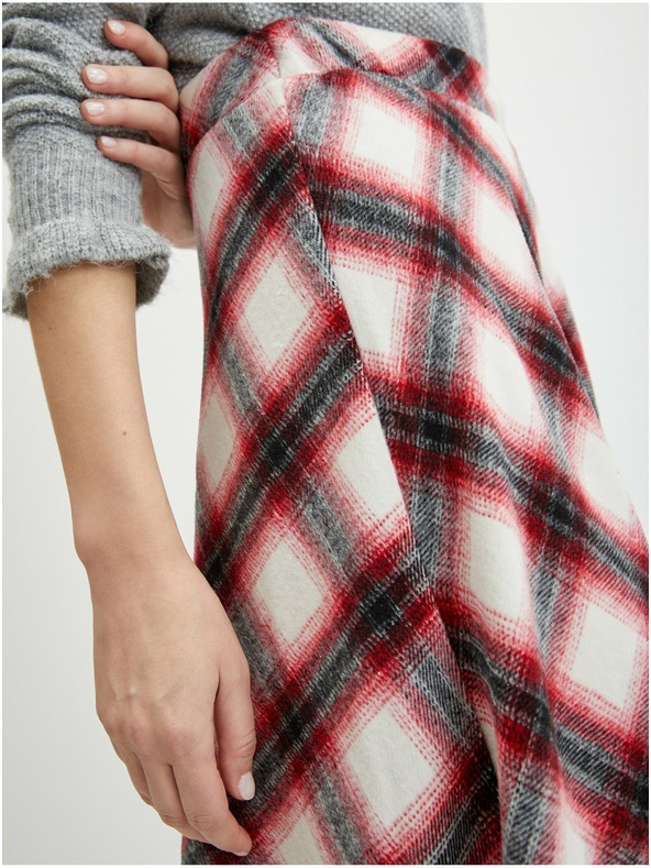 Orsay ORSAY Κόκκινη γυναικεία καρό φούστα