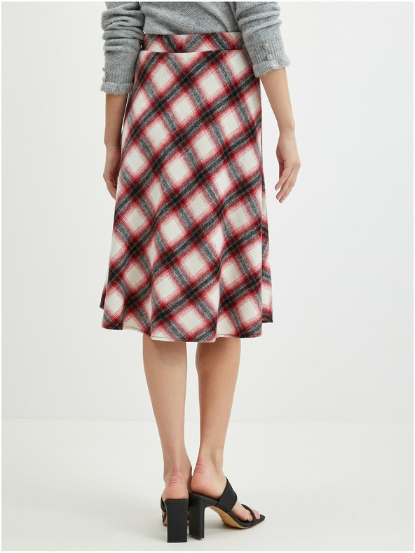 Orsay ORSAY Κόκκινη γυναικεία καρό φούστα