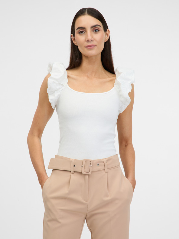 Orsay Κρεμ γυναικείο κοντομάνικο t-shirt ORSAY