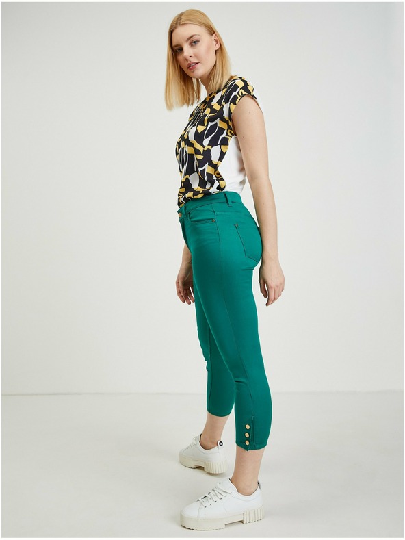 Orsay Πράσινο γυναικείο cropped παντελόνι ORSAY
