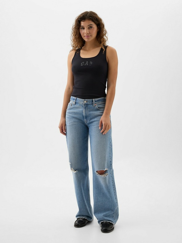 GAP Μπλούζα με ραβδώσεις και λογότυπο GAP