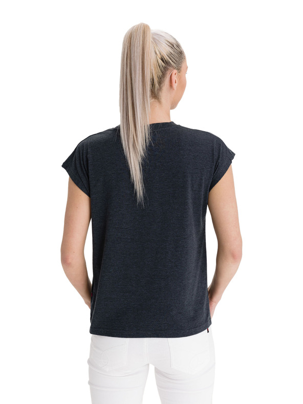 Sam 73 Γυναικείο τυπωμένο μπλουζάκι σε σκούρο γκρι χρώμα SAM 73