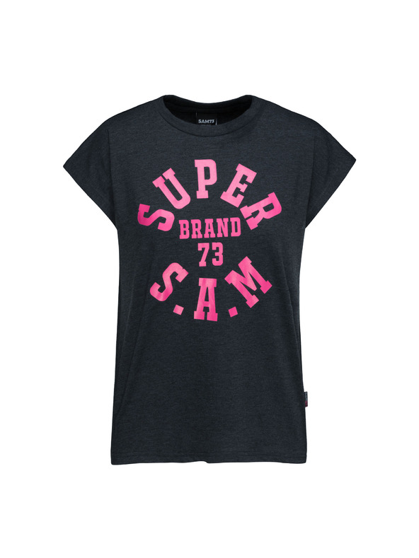Sam 73 Γυναικείο τυπωμένο μπλουζάκι σε σκούρο γκρι χρώμα SAM 73