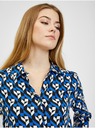 Orsay Μαύρη και μπλε γυναικεία μπλούζα με σχέδιο ORSAY