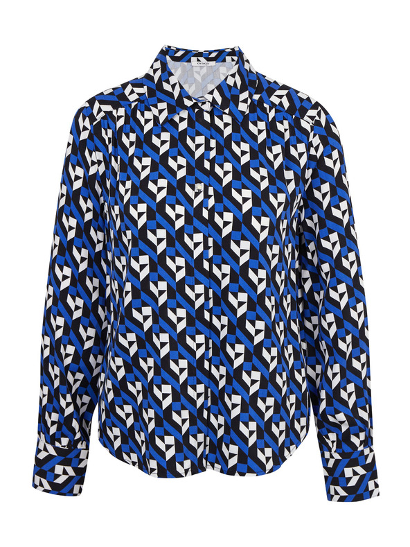 Orsay Μαύρη και μπλε γυναικεία μπλούζα με σχέδιο ORSAY