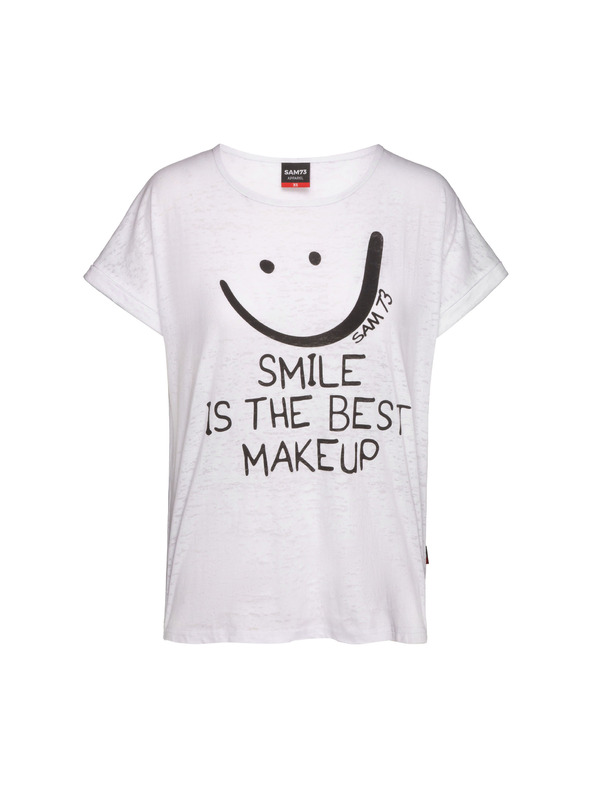 Sam 73 Λευκό γυναικείο εμπριμέ μπλουζάκι SAM 73