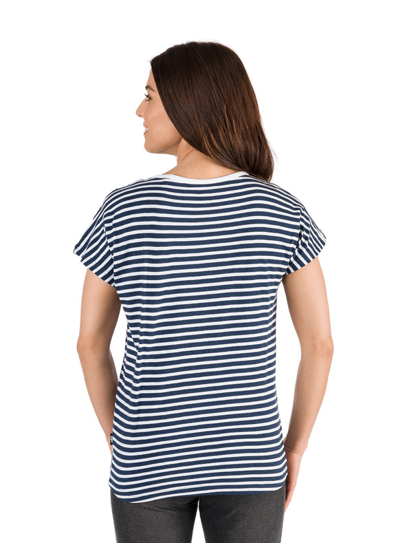 Sam 73 Γυναικείο ριγέ μπλουζάκι σκούρο μπλε SAM 73