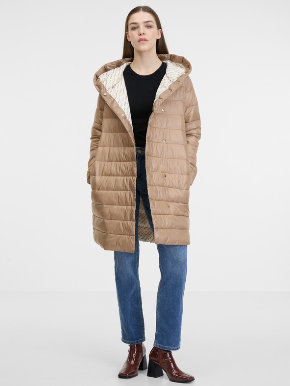 Orsay Καφέ γυναικείο καπιτονέ παλτό ORSAY