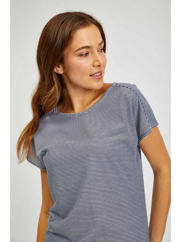 Sam 73 Μπλε γυναικείο ριγέ basic T-shirt SAM 73 Celeste