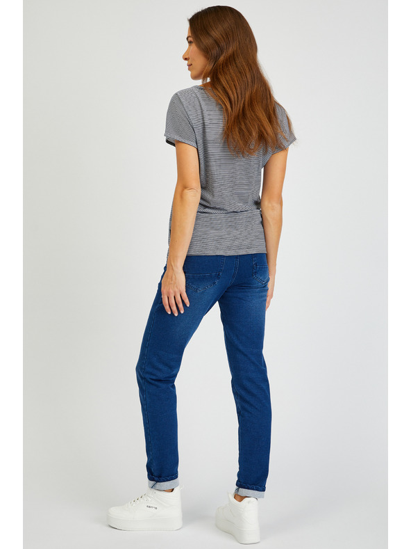 Sam 73 Μπλε γυναικείο ριγέ basic T-shirt SAM 73 Celeste