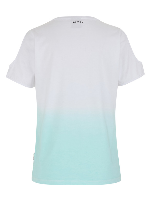 Sam 73 Μπλε και λευκό γυναικείο t-shirt SAM 73 Dolores