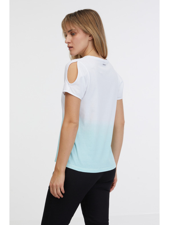 Sam 73 Μπλε και λευκό γυναικείο t-shirt SAM 73 Dolores