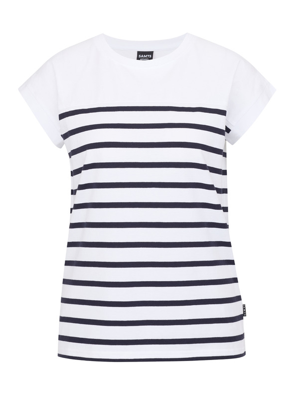 Sam 73 Λευκή γυναικεία ριγέ μπλούζα SAM 73 Mercedes