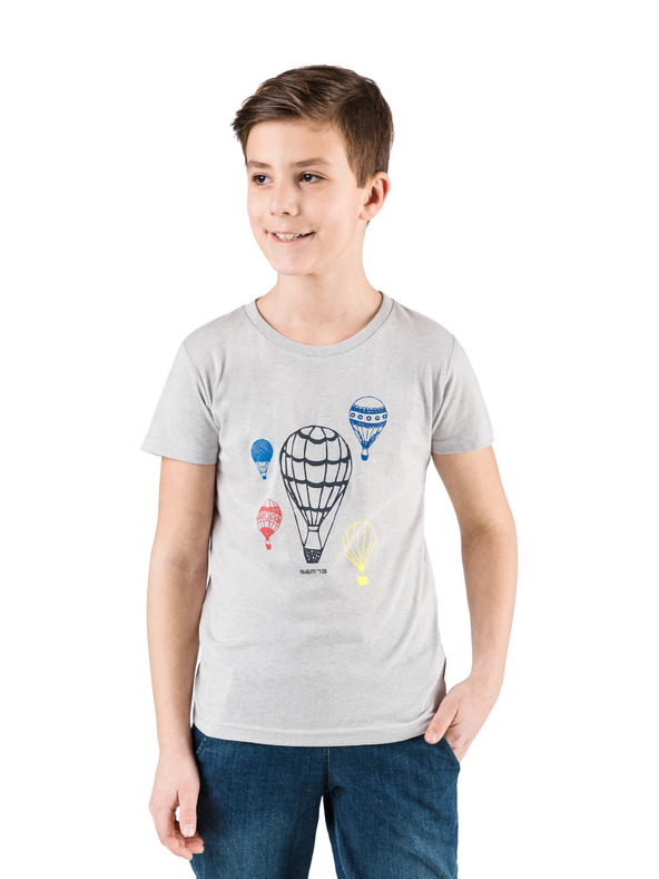 Sam 73 Ανοιχτό γκρι αγορίστικο μπλουζάκι με τύπωμα SAM 73