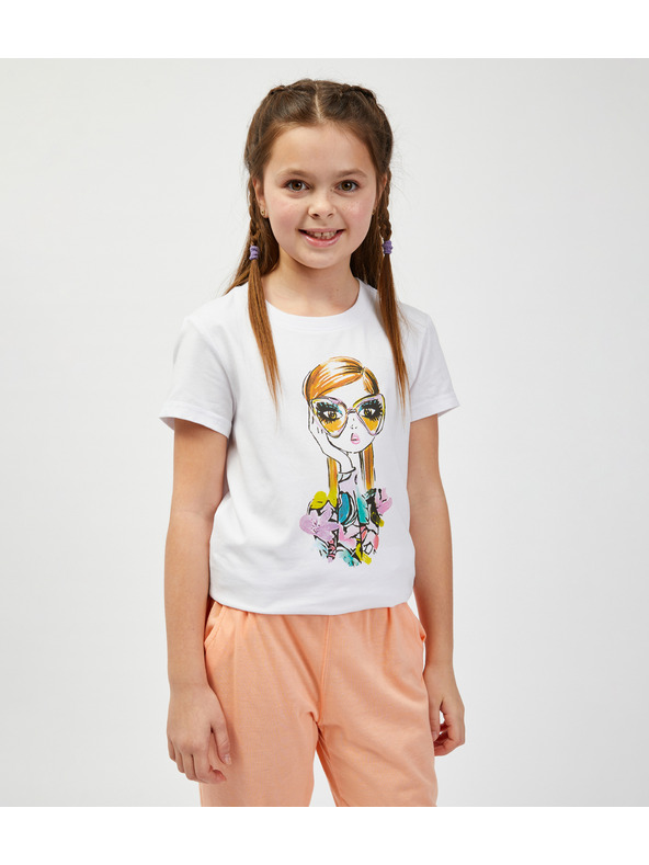 Sam 73 Λευκή γυναικεία εμπριμέ μπλούζα SAM73 Mora