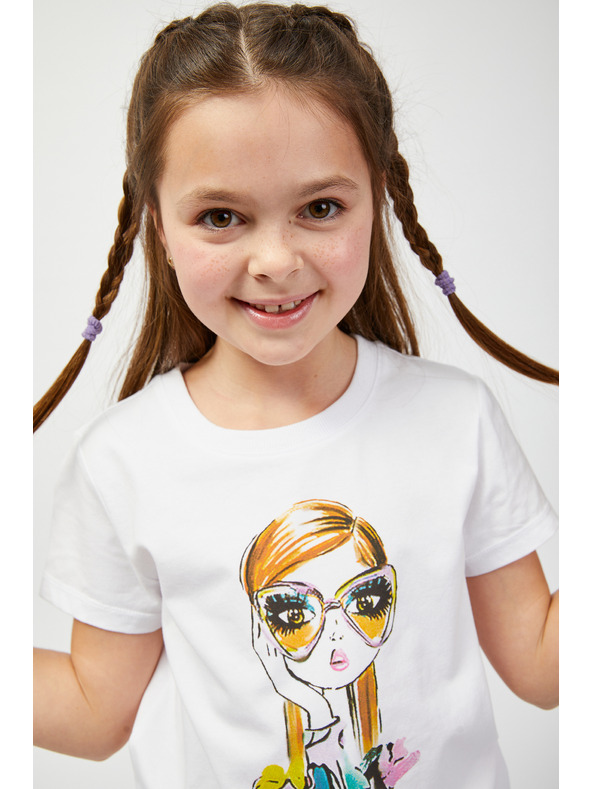 Sam 73 Λευκή γυναικεία εμπριμέ μπλούζα SAM73 Mora