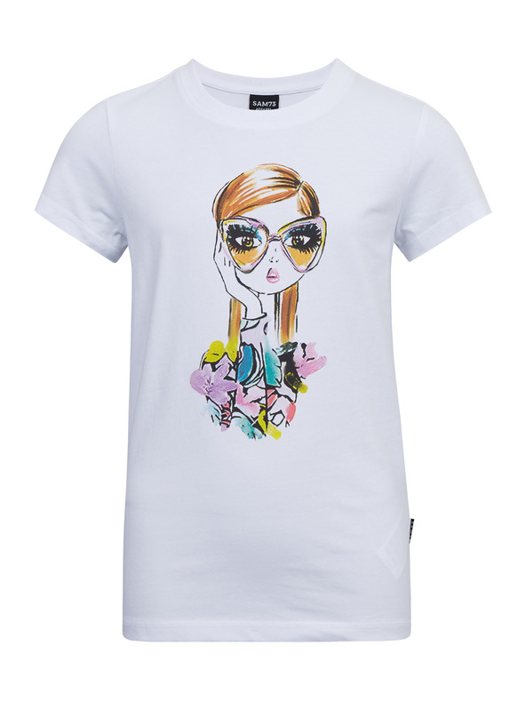 Sam 73 Λευκή γυναικεία εμπριμέ μπλούζα SAM73 Mora