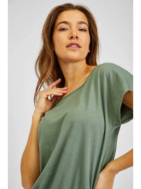 Sam 73 Πράσινο γυναικείο φόρεμα με γραβάτες SAM73 Norma