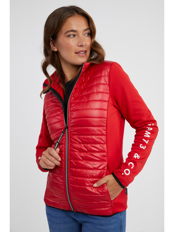 Sam 73 Κόκκινο γυναικείο ελαφρύ καπιτονέ μπουφάν SAM 73 Melman