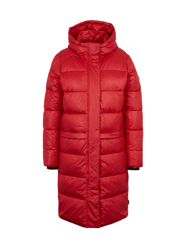 Sam 73 Κόκκινο γυναικείο χειμερινό υπερμεγέθες καπιτονέ παλτό SAM 73