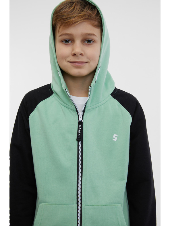 Sam 73 Μαύρο και πράσινο φούτερ για αγόρια SAM 73 Next