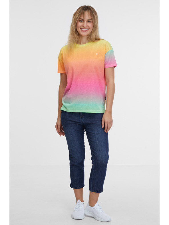 Sam 73 Κίτρινο και ροζ γυναικείο t-shirt SAM 73 Marisa