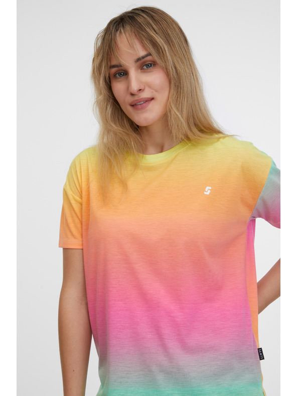 Sam 73 Κίτρινο και ροζ γυναικείο t-shirt SAM 73 Marisa