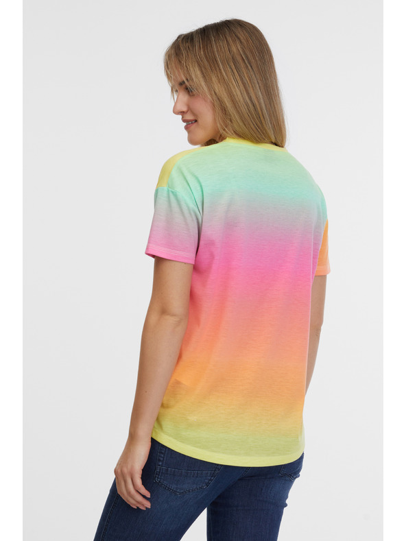 Sam 73 Κίτρινο και ροζ γυναικείο t-shirt SAM 73 Marisa