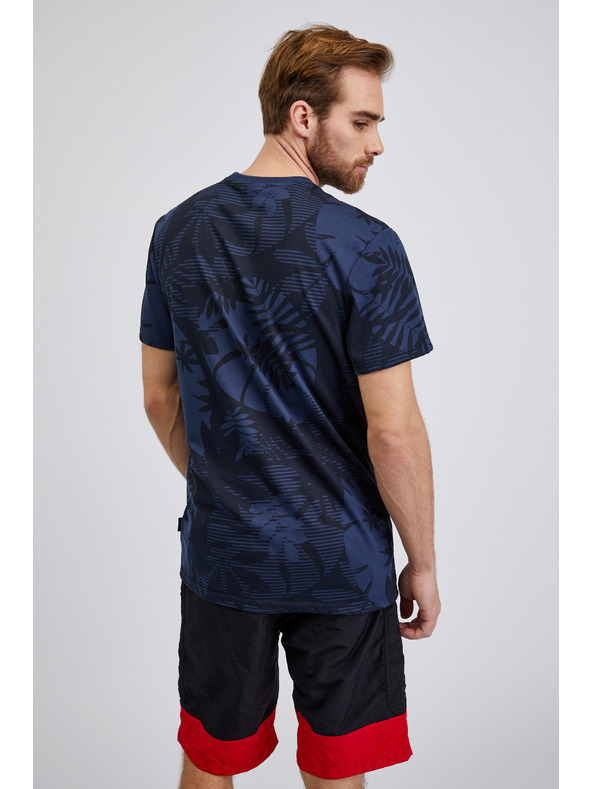 Sam 73 Μπλε σκούρο ανδρικό πουκάμισο με σχέδιο SAM73 Sculptor